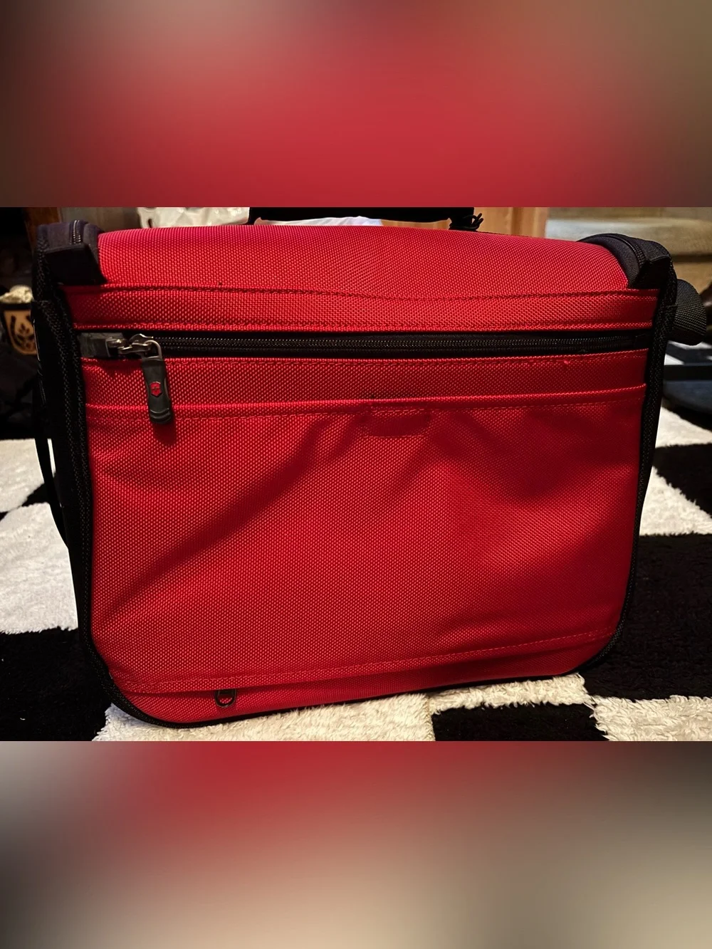 Victorinox Red and Black Crossbody Messenger Bag
